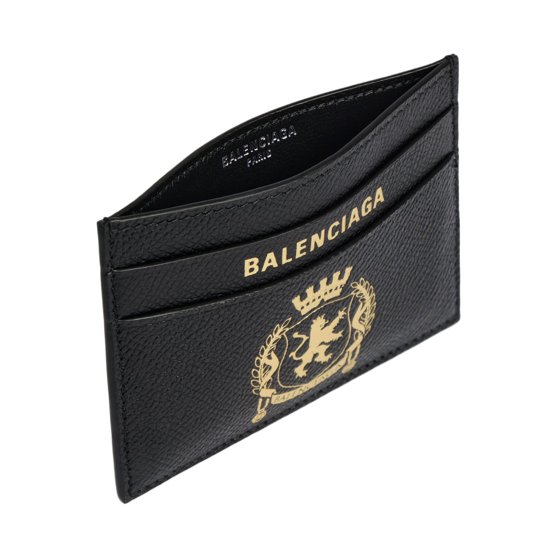 Balenciaga Calfskin Card Holder Black
