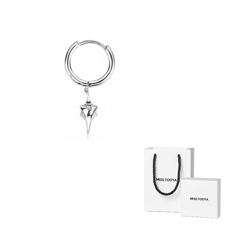 Star Hoop Earrings (Single)