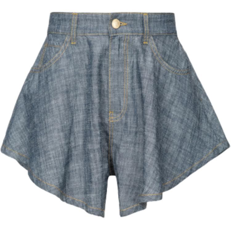 PINKO Denim Blue Moderate Wide Leg