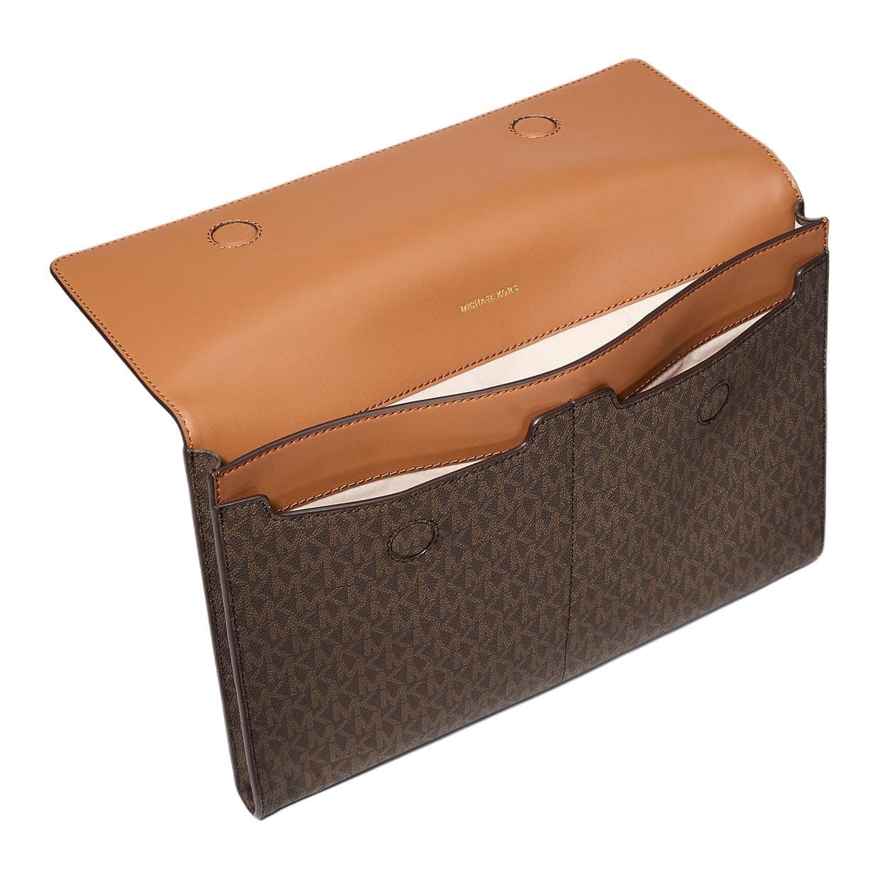 MICHAEL KORS Jet Set Coated Canvas Laptop Bag Oak