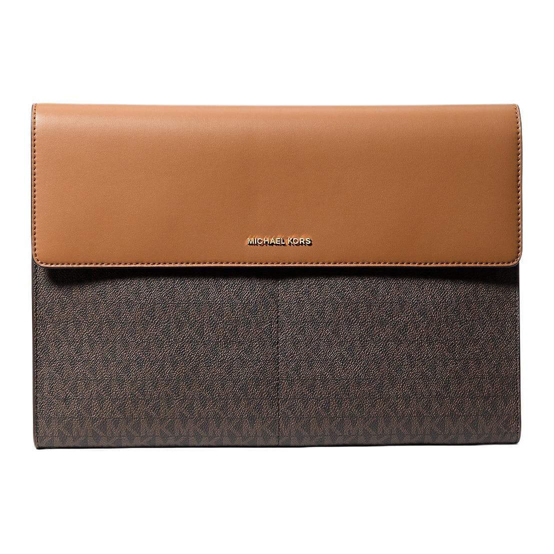 MICHAEL KORS Jet Set Coated Canvas Laptop Bag Oak Basic Set (Bag+Dust Bag)