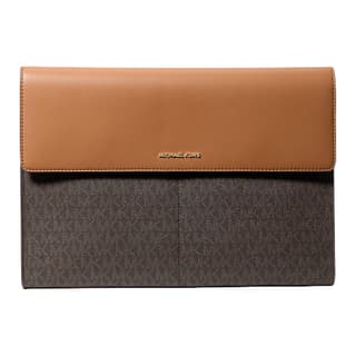 MICHAEL KORS Jet Set Coated Canvas Laptop Bag Oak