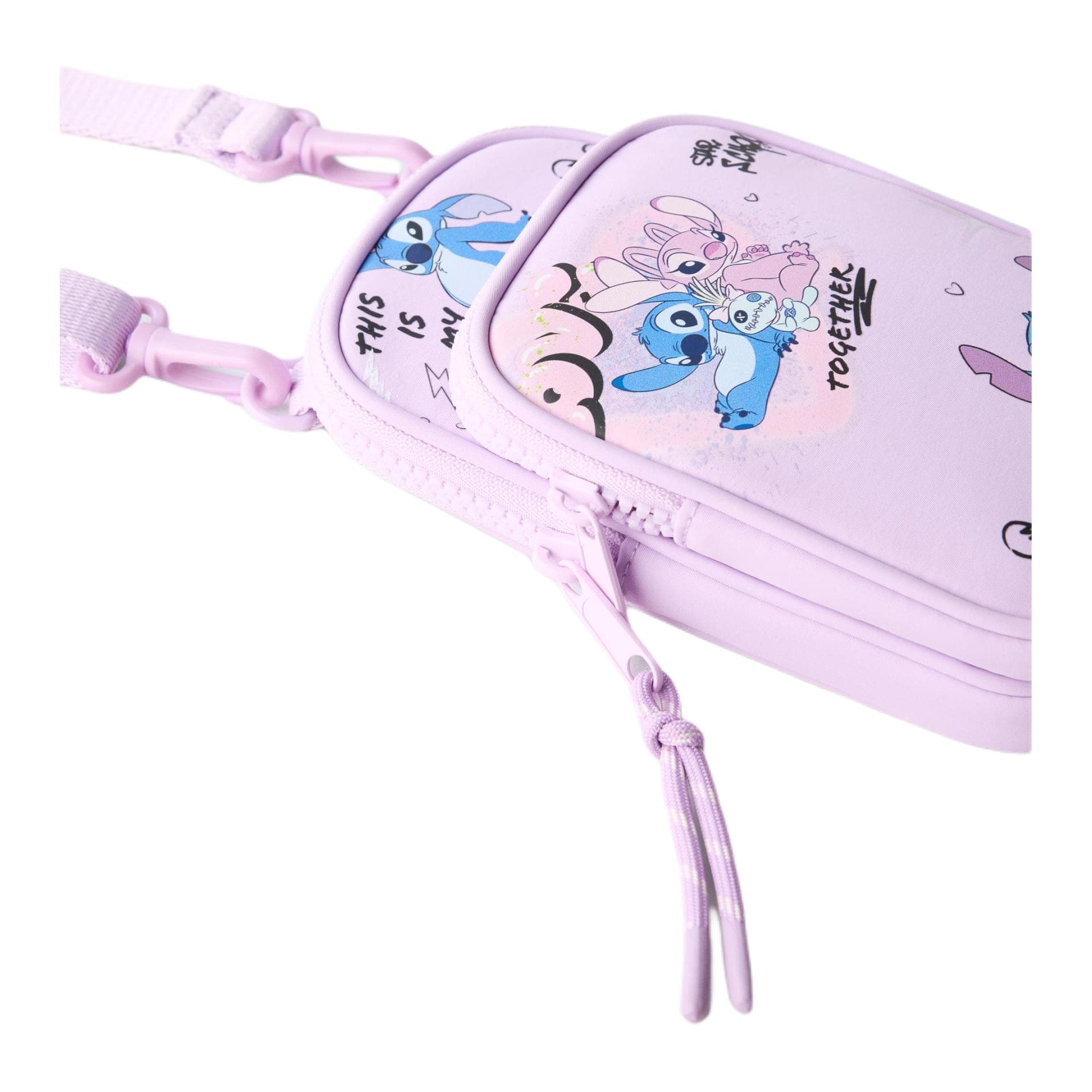 ZARA Disney X Disney Collaboration Stitch Polyester Blended With Nylon Cell Phone Pouch Purple