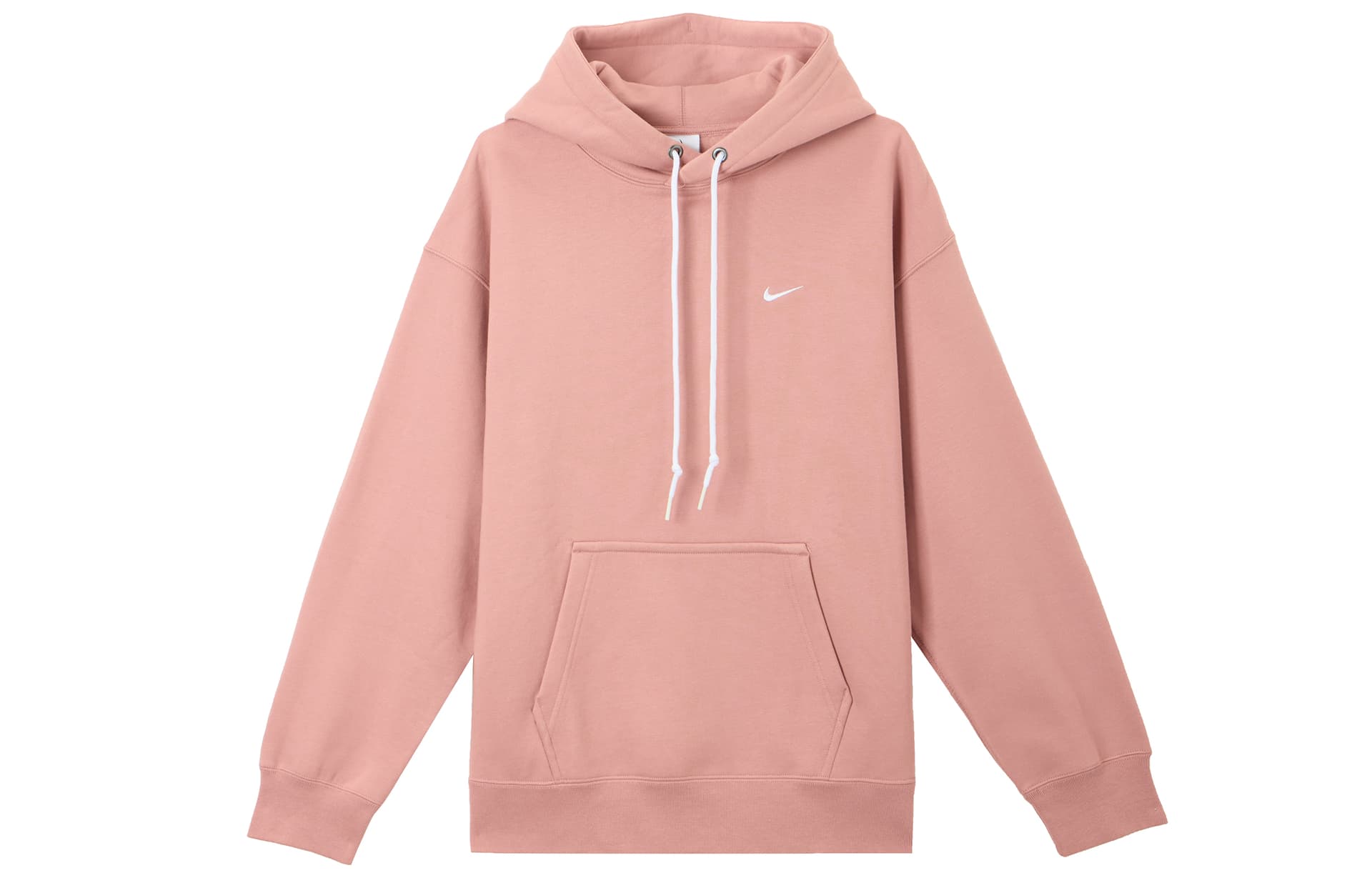 Nike Solo Swoosh Solid Color Hooded Drawstring Thickened Fleece Lined Long Sleeved Sweatshirt
