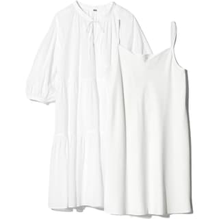 UNIQLO Two Piece Skirt Sets Crew Neck Thin Short