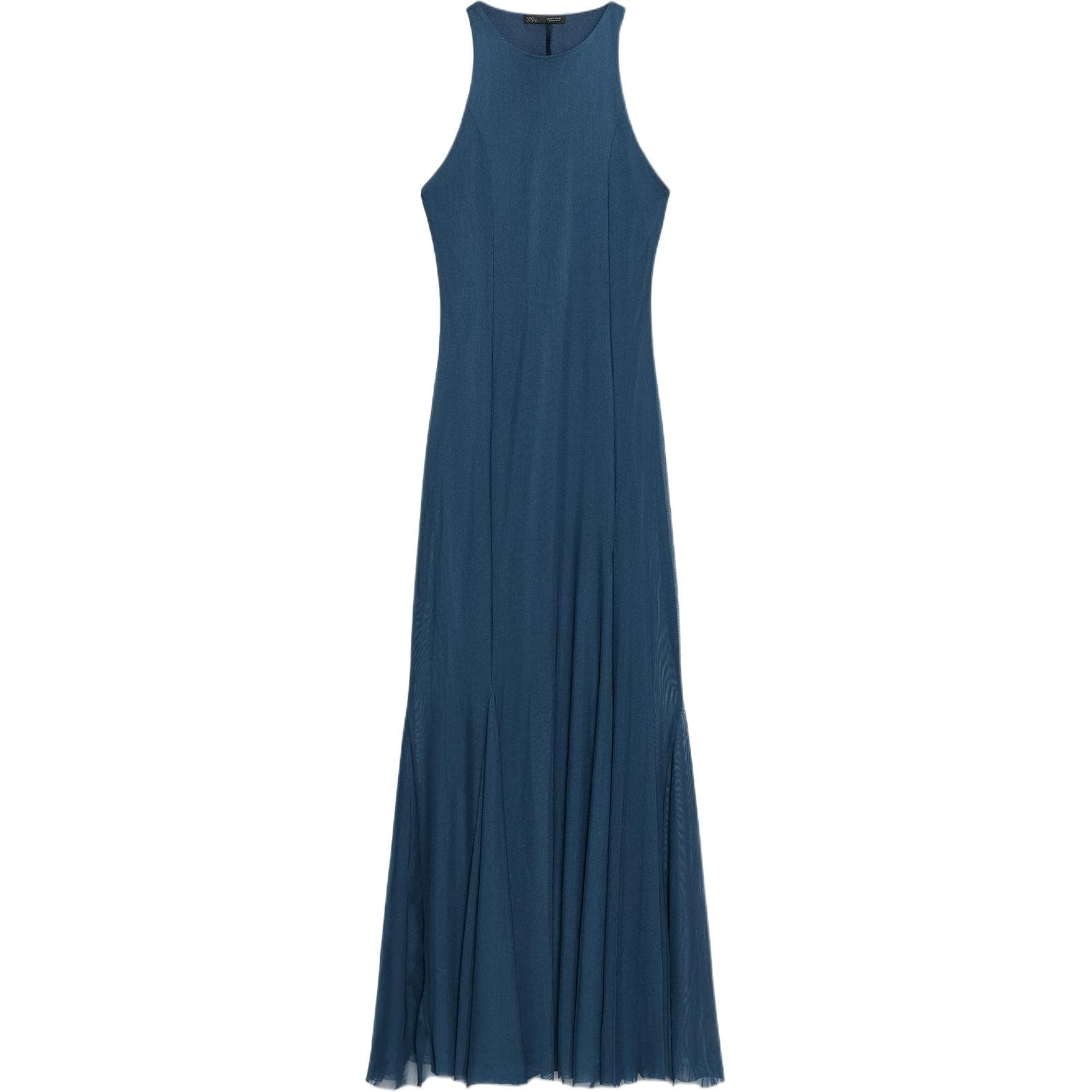 ZARA Sleeveless Midnight Blue Crew Neck Thin Long