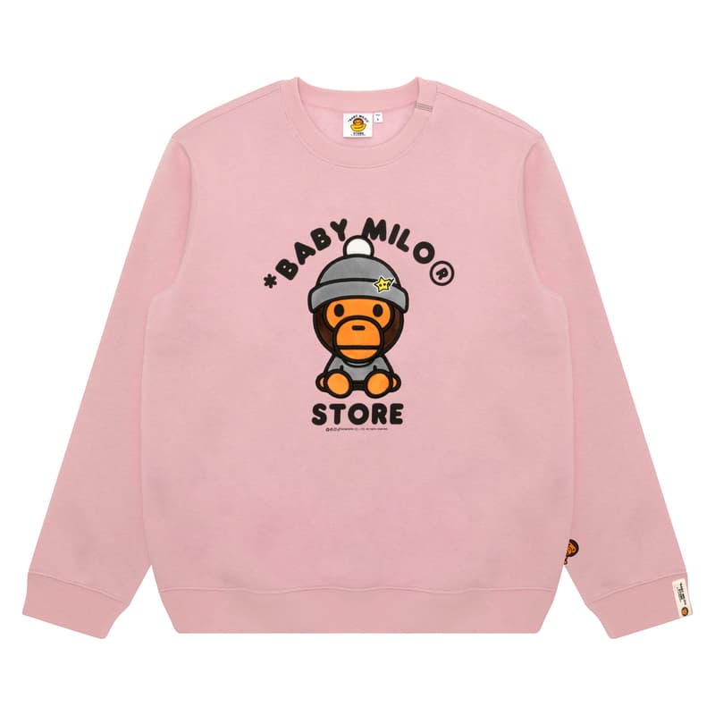 Aape Sweatshirts Crew Neck Moderate Regular Pink PKX