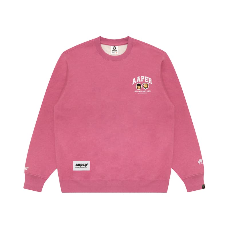 Aape graphic-print crew-neck sweatshirt Pink PK2
