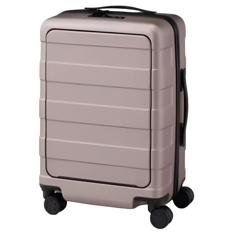 MUJI Polycarbonate Trolley Bag 20 Inch Beige/Black Beige