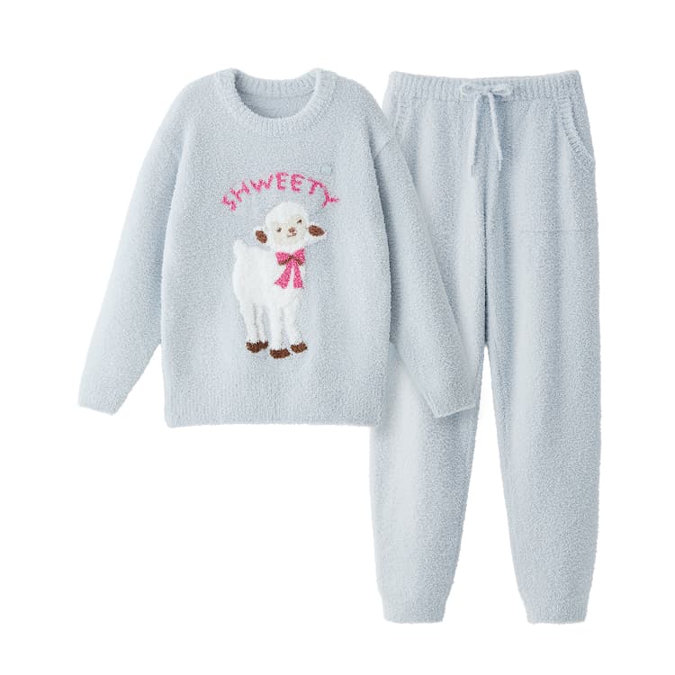 BANANA IN Pajama Sets [Women's]Smile LambAqua Blue