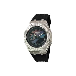 CASIO Custom Collection Electronic Movement Fluoroelastomer Strap Watch