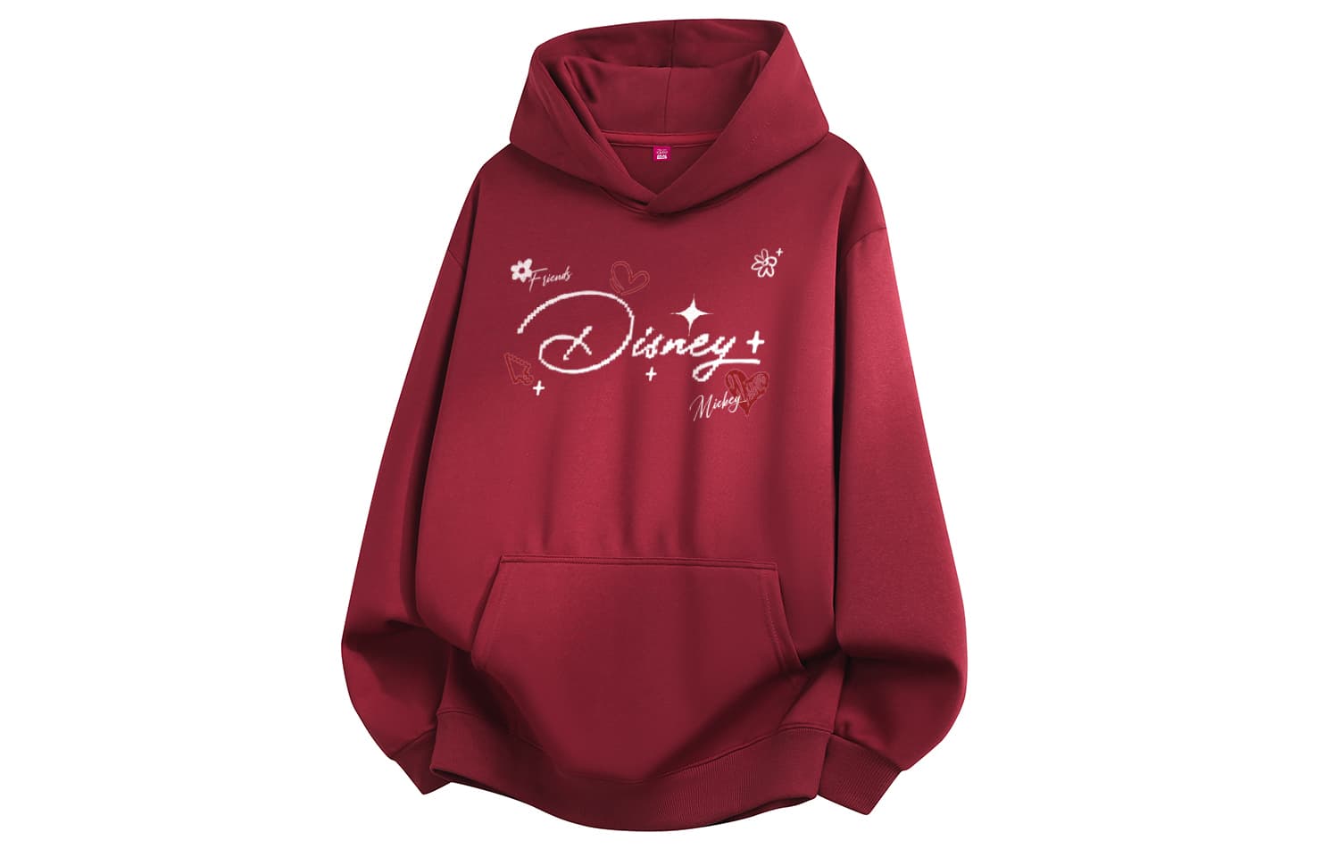 Disney Sweatshirts Hooded Moderate Regular Burgundy