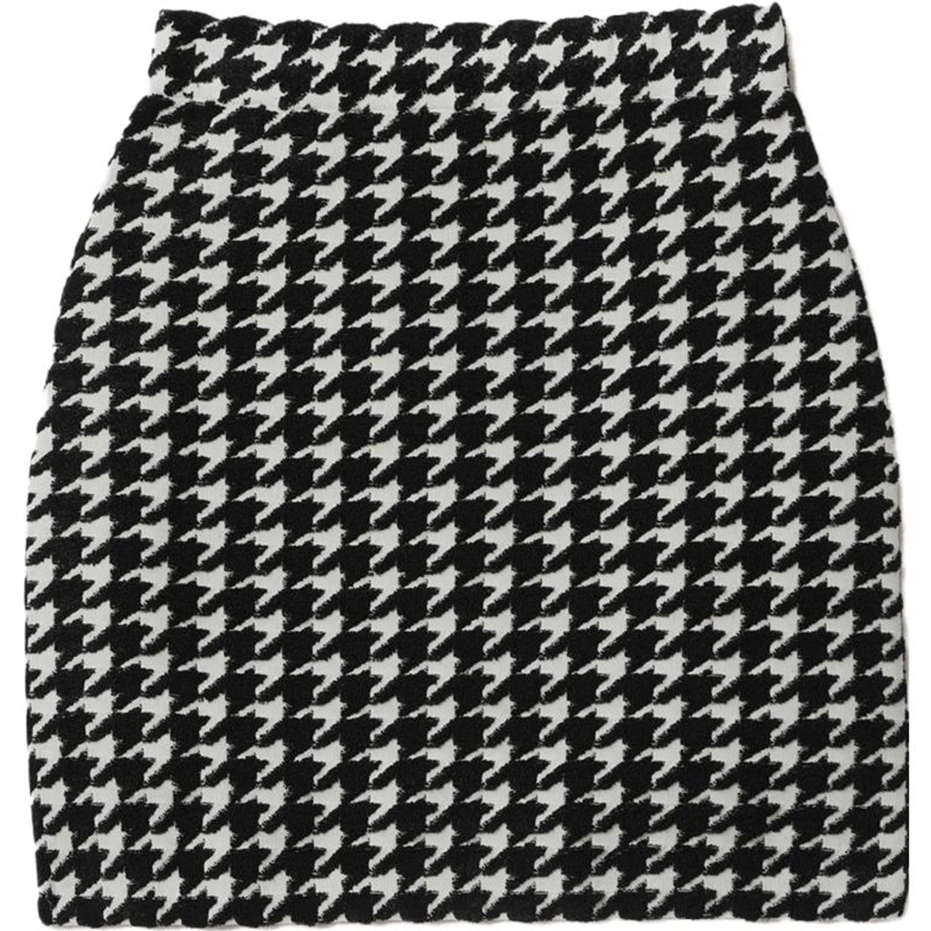 Burberry Houndstooth Pattern Knitted Mini Skirt