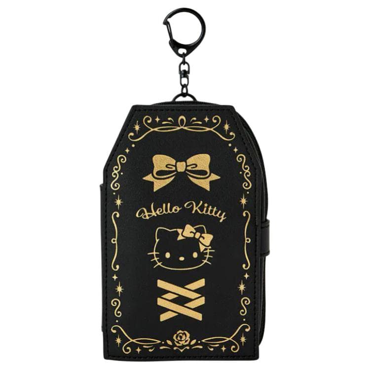 Sanrio PU Polyurethane Synthetic With Polyester Polyvinyl Chloride Key Pouch Black Black