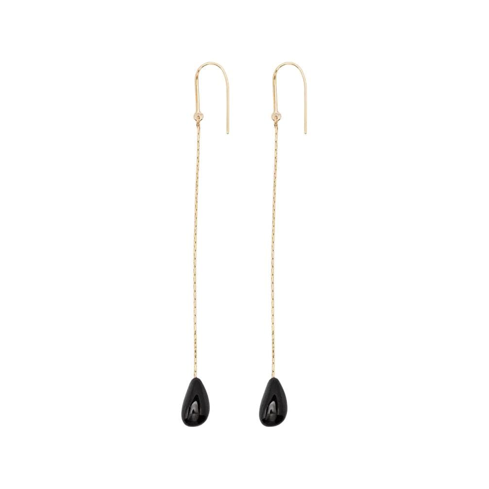 Isabel Marant Imala goldchain teardrop earrings Black Gold