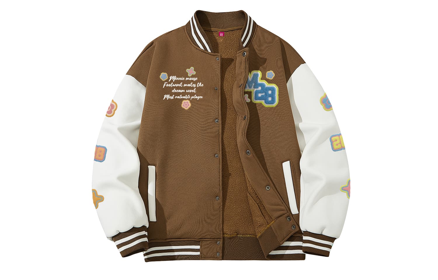 Disney Baseball Jerseys Baseball Collar Moderate Other Coffee (Thickened FleeceLined)