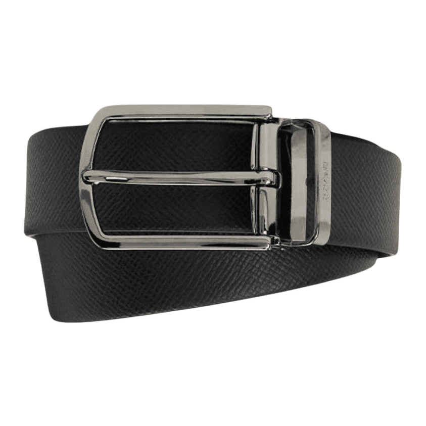 HUGO BOSS Cowhide Split Black