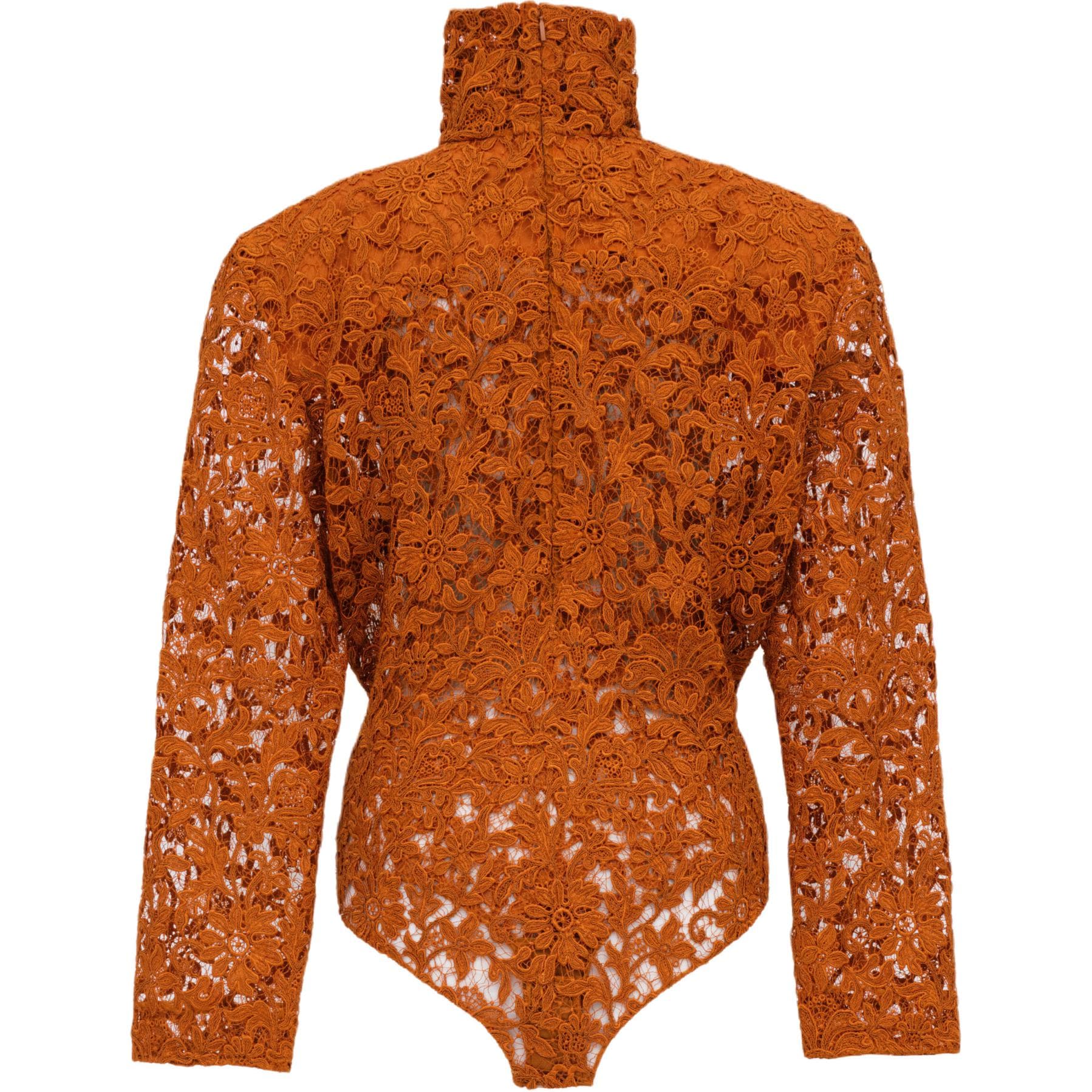 SAINT LAURENT Bodysuits Orange Turtleneck