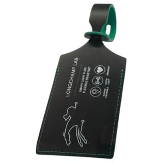 LONGCHAMP Cow Luggage Tag Black & Green