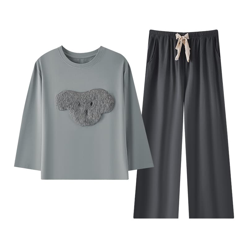 DAMOS·LOVE Spring Fall Season Pajama Set Серый