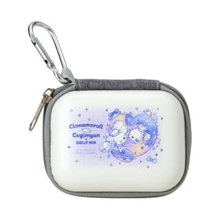 Sanrio DOLLY MIX Collaboration Patterned Print PU Earphone Case Purple