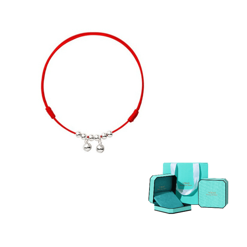 VANA S925 Silver Anklets Red