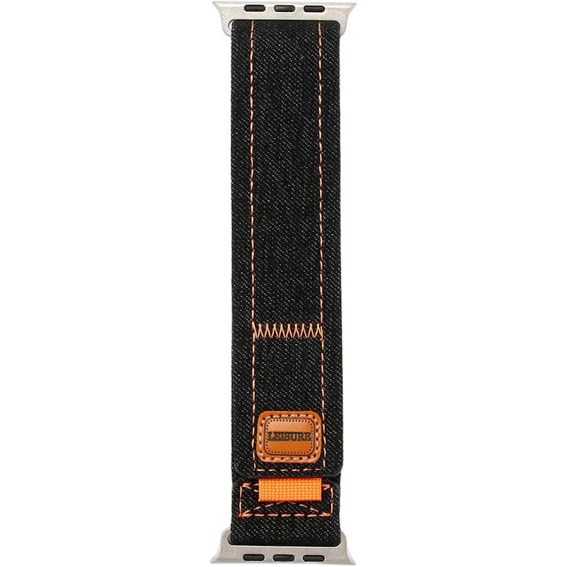 Wepro Strap Apple Compatibility Denim Material Denim Pitch Black