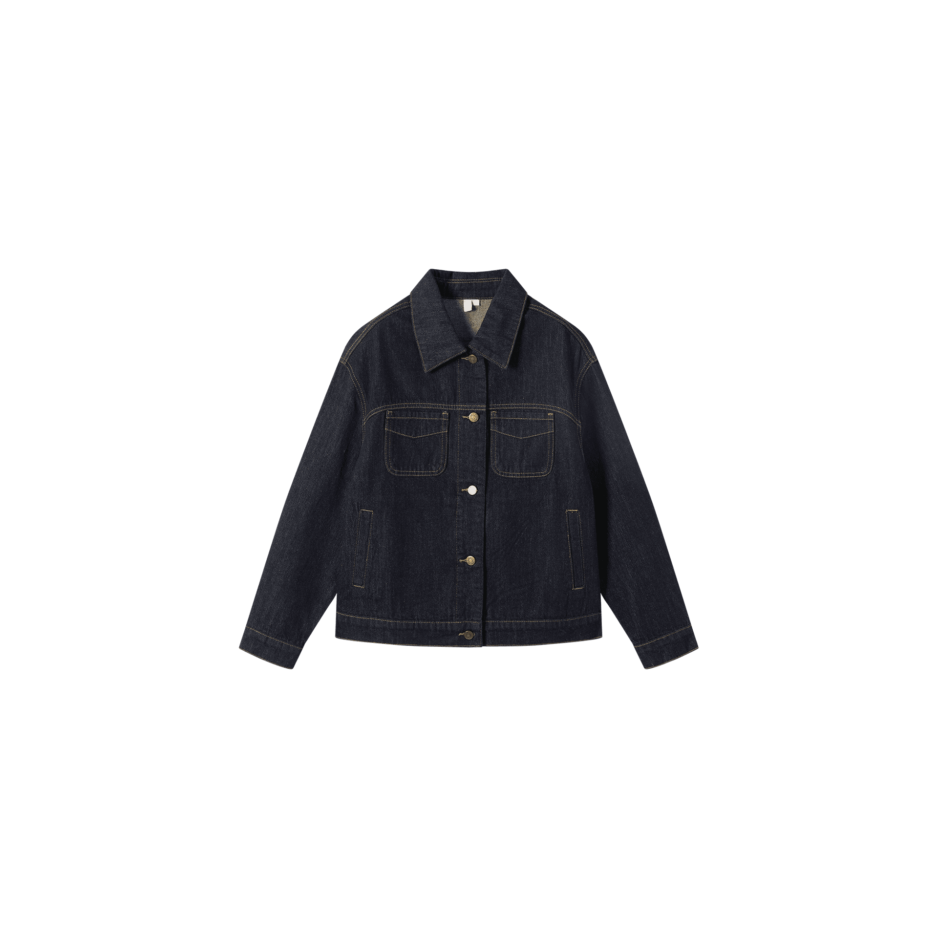 DIALOGUE Denim Jackets Original Denim Blue Lapel Moderate Straight Fit