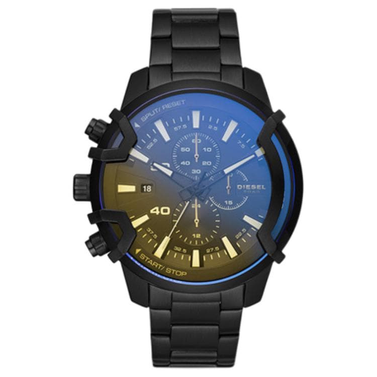 DIESEL GRIFFED Bull King Collection Wrist Quartz Movement Steel Strap Black Dial Black