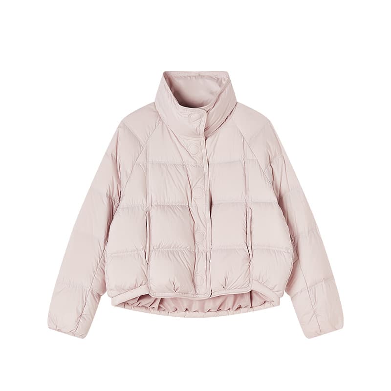 XIANGYING Down Jackets Silver Peony Stand Collar Moderate