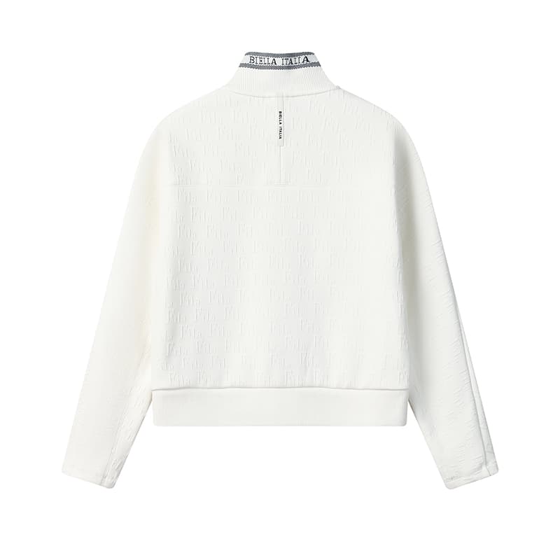 FILA Emerald Jackets Cloud White Stand Collar Moderate Straight Fit