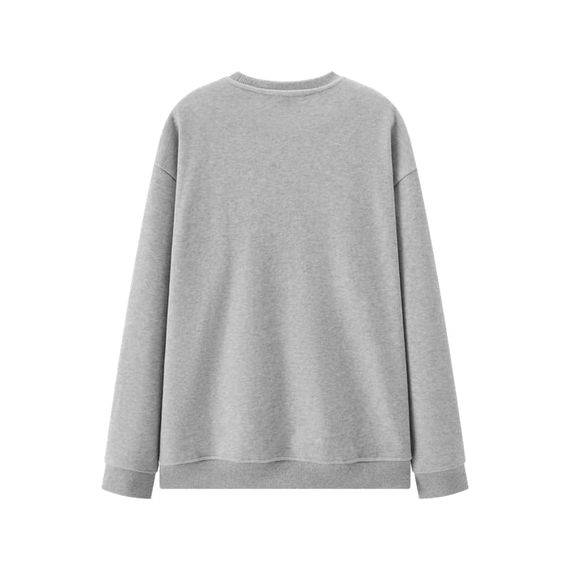 Semir X CNSPACE Aerospace Collaboration Collection Winter Fleece Letter Embroidery Crew Neck Knitted Fabric