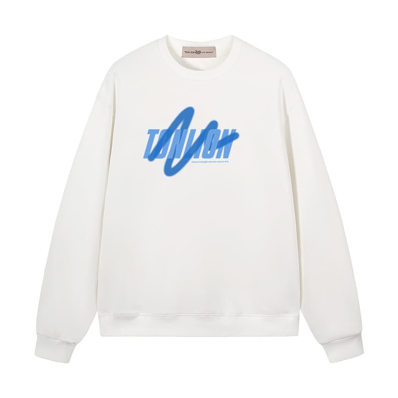 Tonlion Sweatshirts Crew Neck Moderate Straight Fit