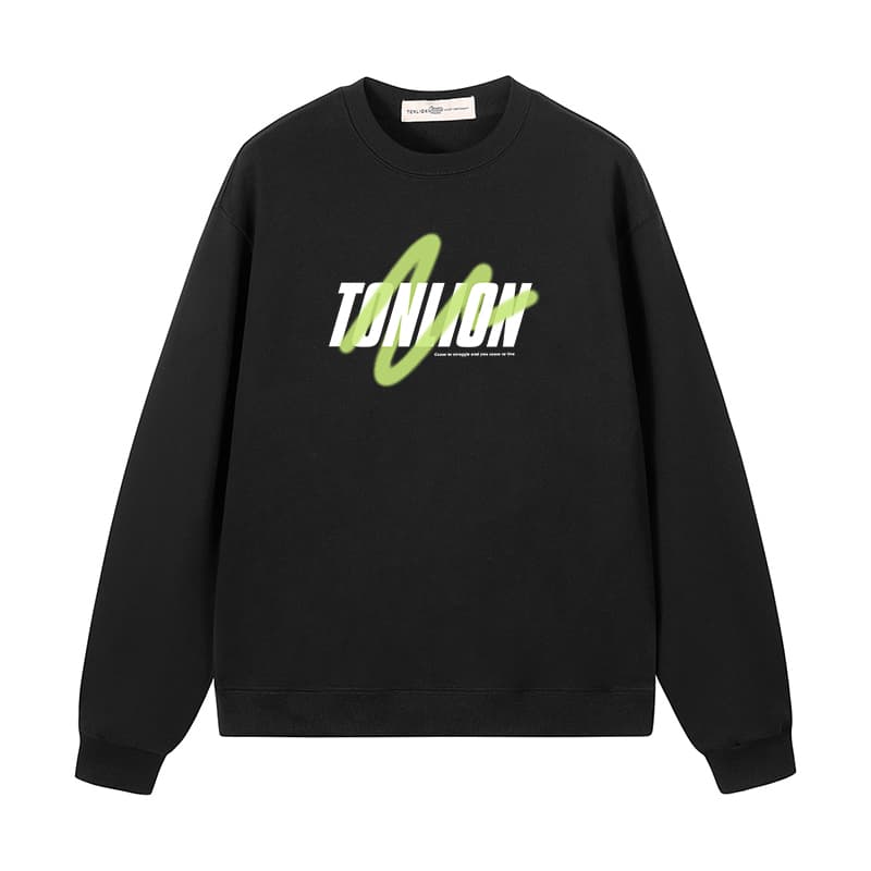 Tonlion Sweatshirts Crew Neck Moderate Straight Fit