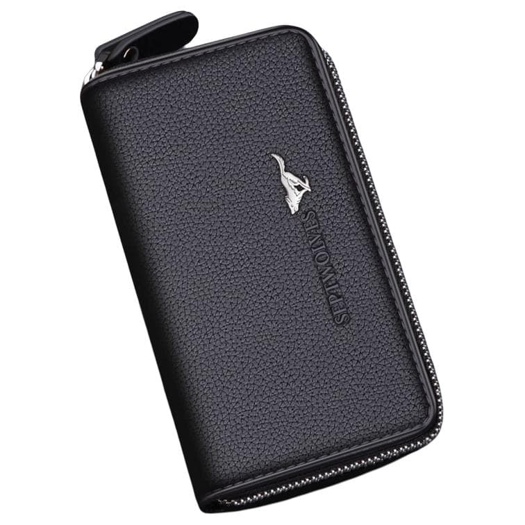 SEPTWOLVES Cow Key Pouch Regular Black