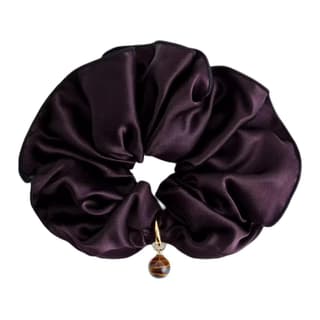 COS Mulberry Silk Hair Ties Purple Plum