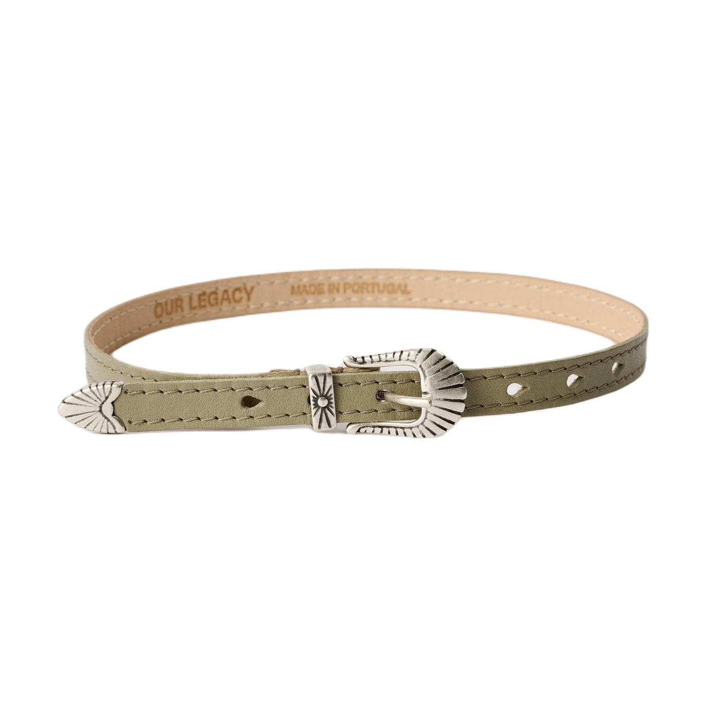 OUR LEGACY Calfskin Wristbands Olive Green