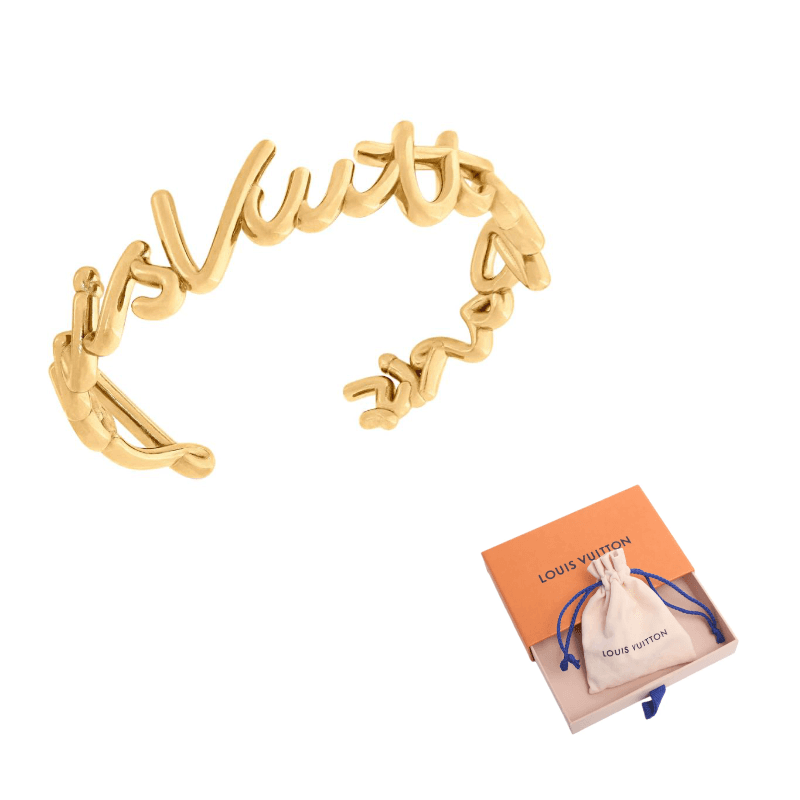 Loui Vuitton 1812 Lv Cript Bracelet Gold