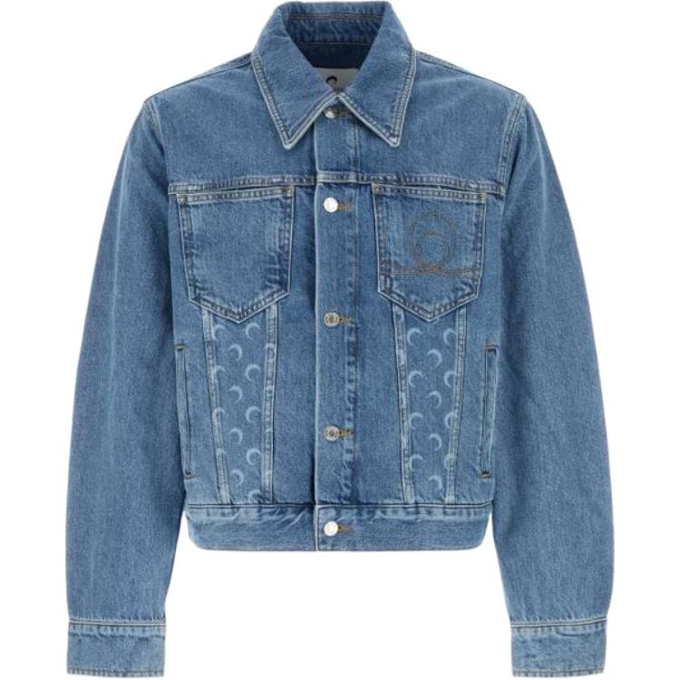 Marine Serre Denim Jacket Blue