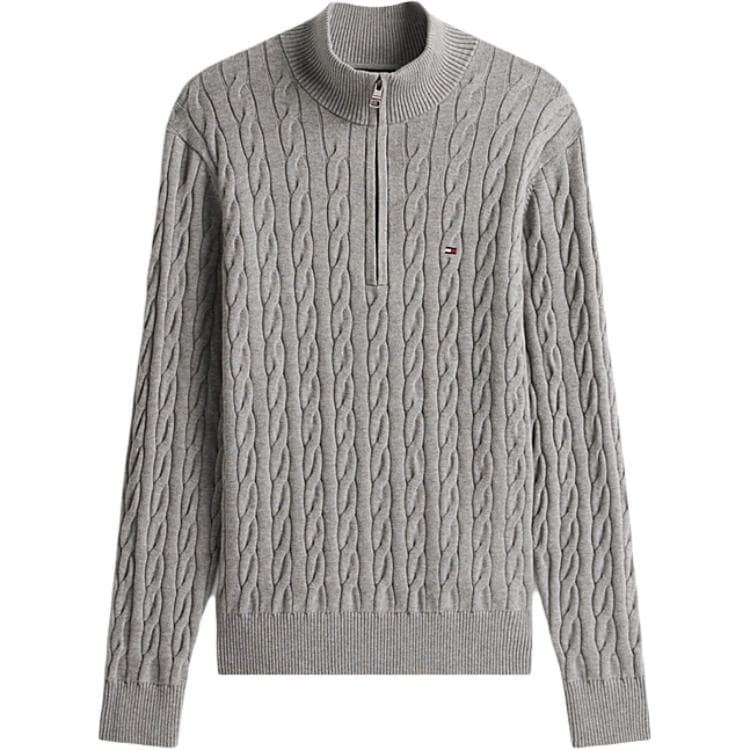 Tommy Hilfiger Sweaters Light Gray HalfTurtleneck Moderate Straight Fit
