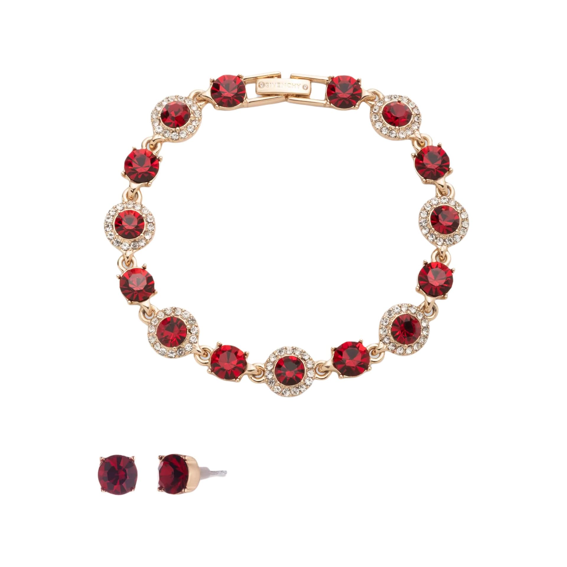 Givenchy Mixed Metal Bracelets Multicolor Bright Red