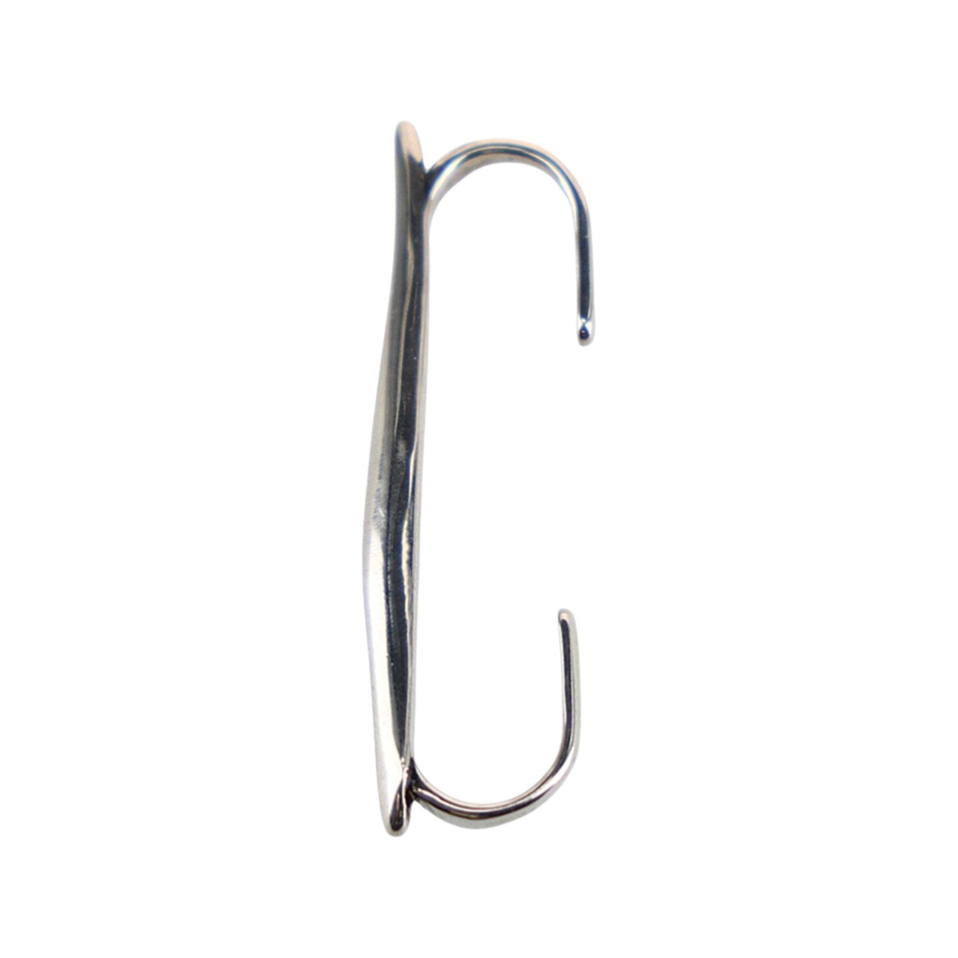 Alexander McQueen Metal Clip On Earrings Silver