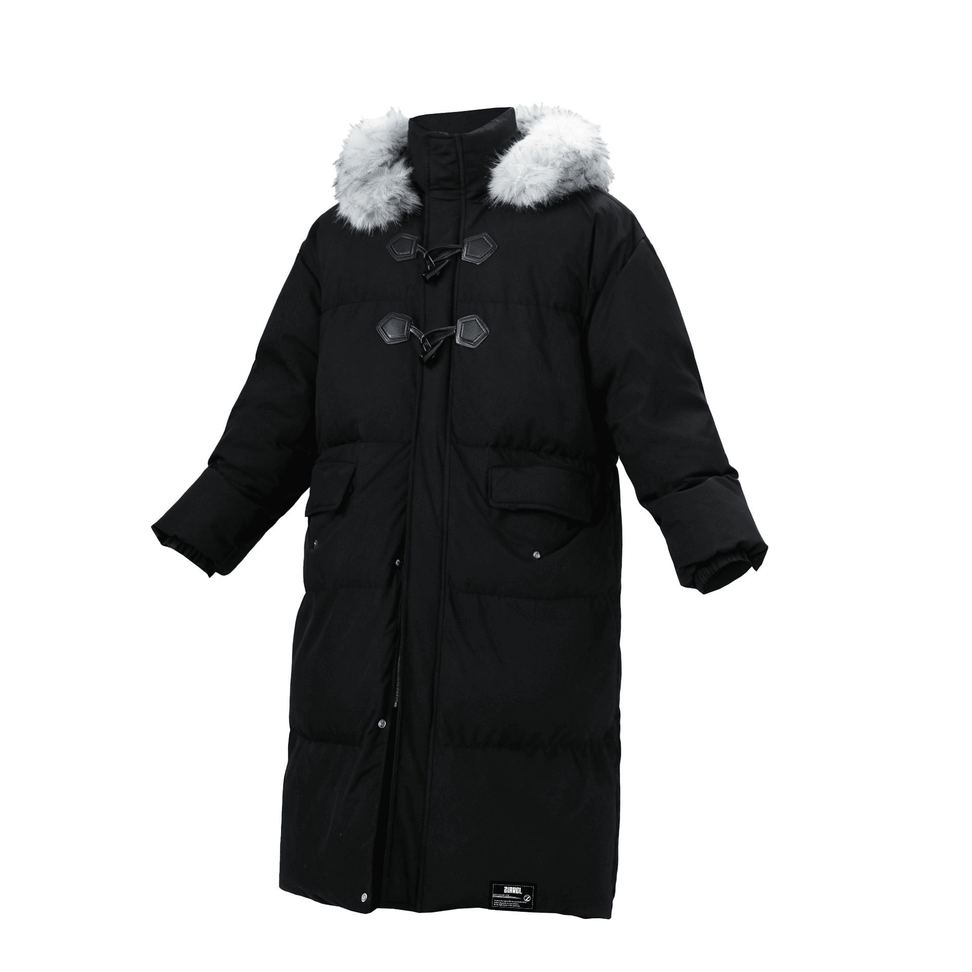 ZIAREL Puffer Jacket Coat Black