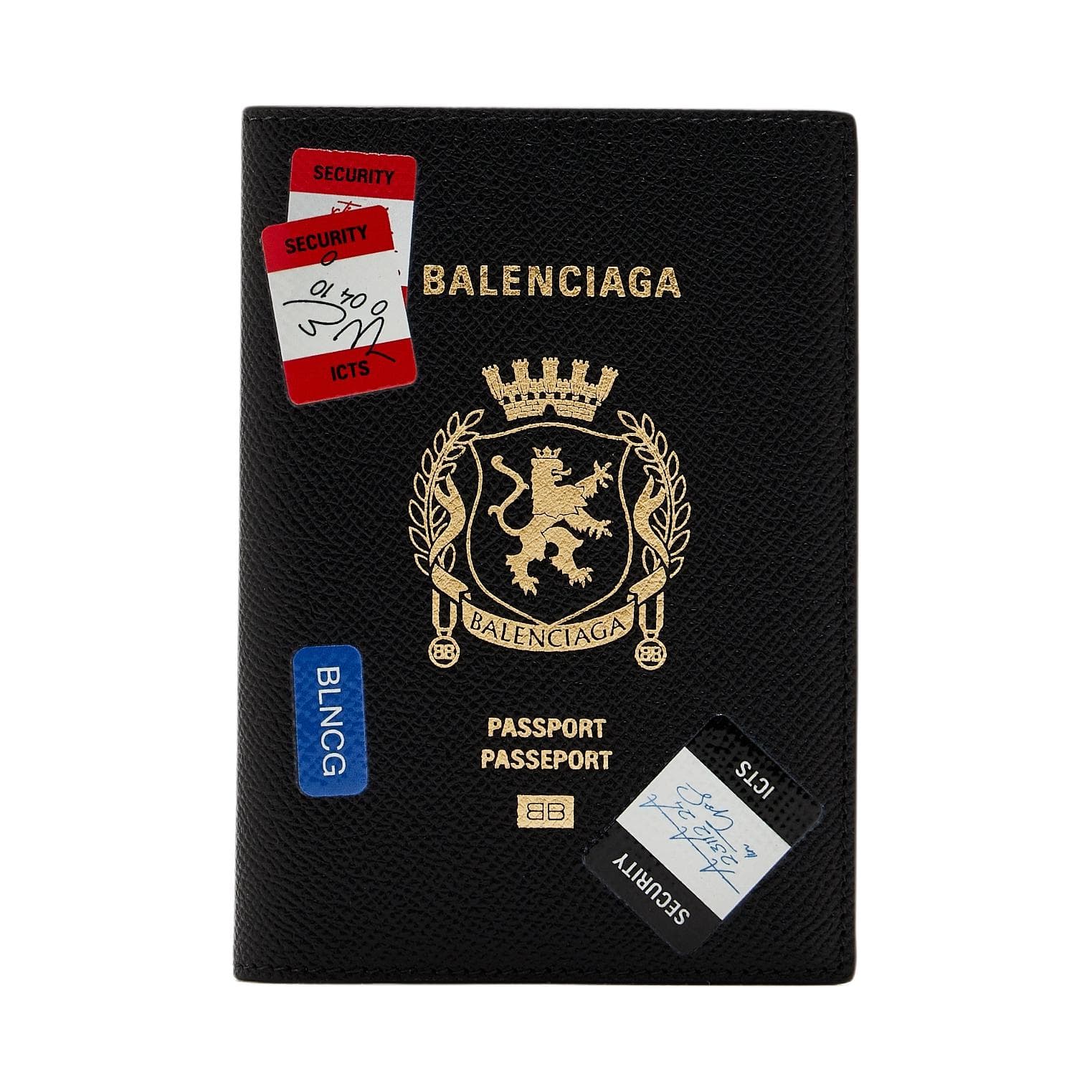 Balenciaga logodetail passport holder Gift Set(Basic Set+Box+Shopping Bag)