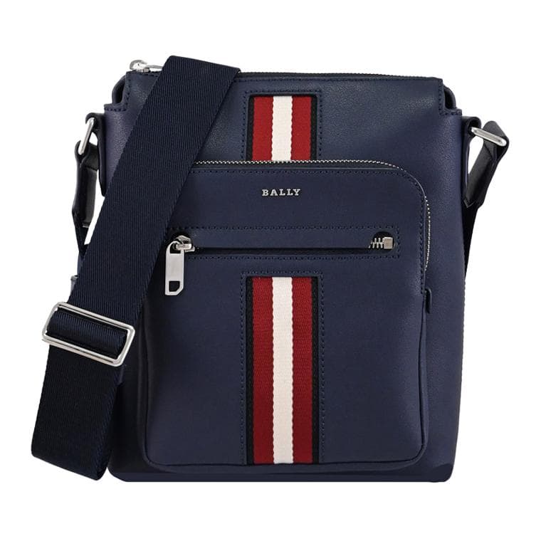 BALLY Cow Crossbody Bag, Shoulder Bag Blue