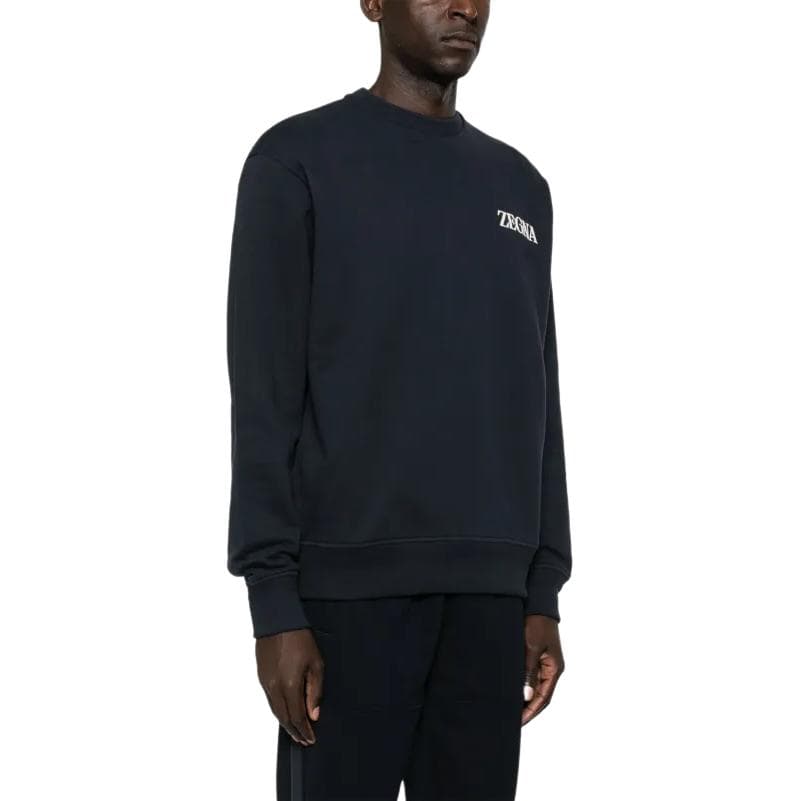 Ermenegildo Zegna Logo Prrinted Crewneck Sweatshirt
