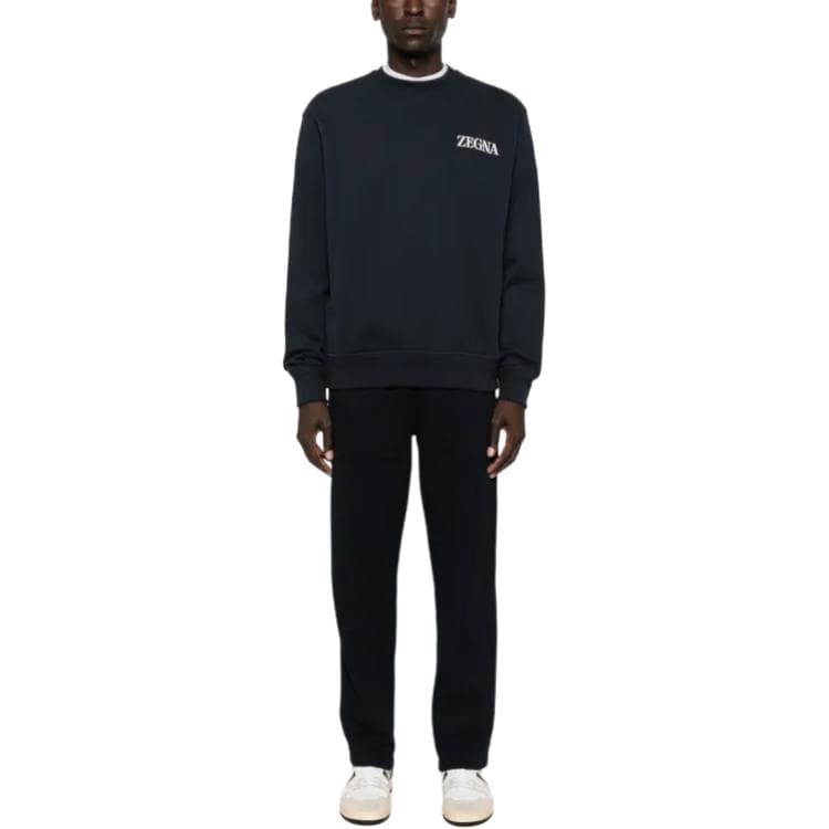Ermenegildo Zegna Logo Prrinted Crewneck Sweatshirt