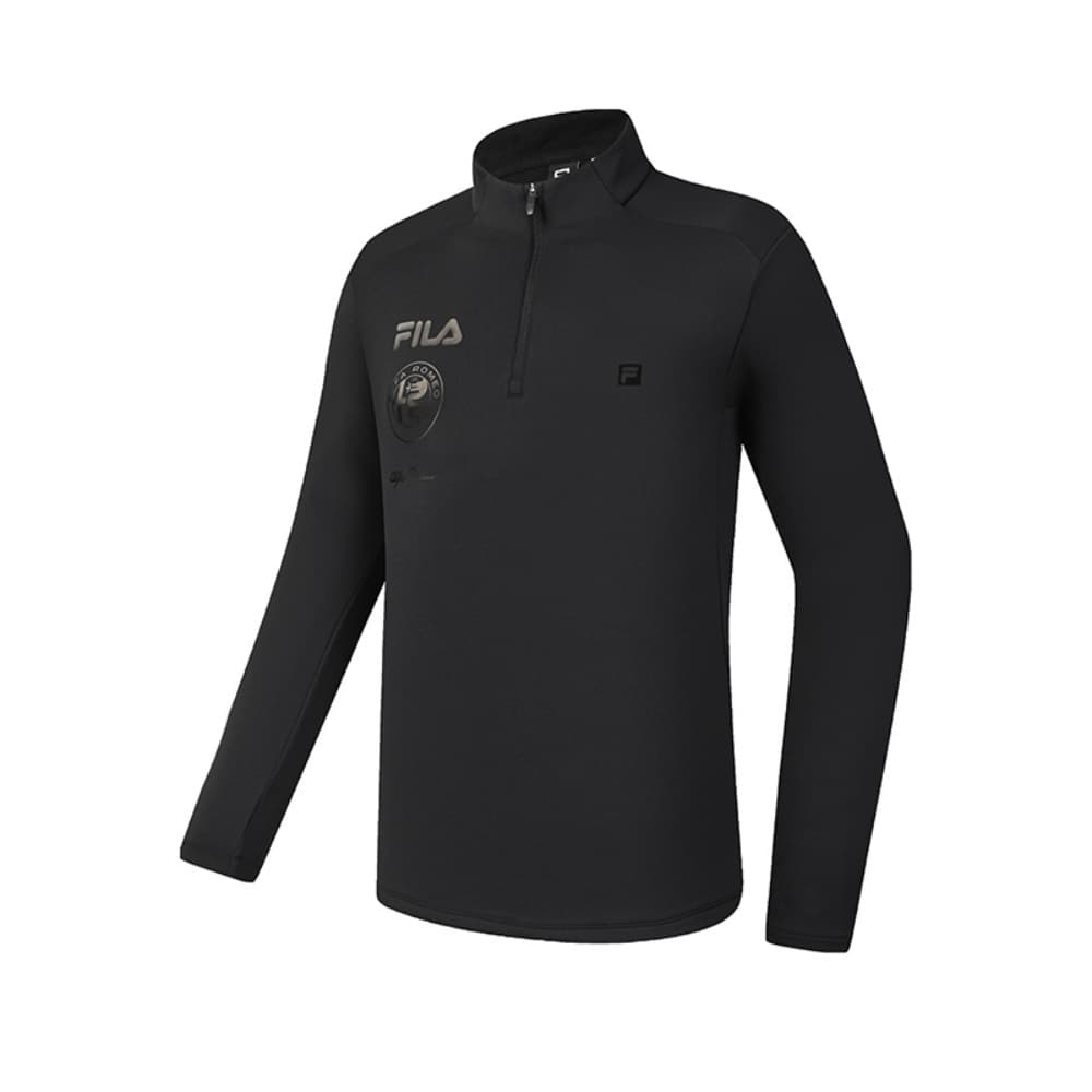 FILA SKI Skiing Sports Versatile Comfortable Fleece Lined Thermal Knitted Fabric Long Sleeved T Shirt