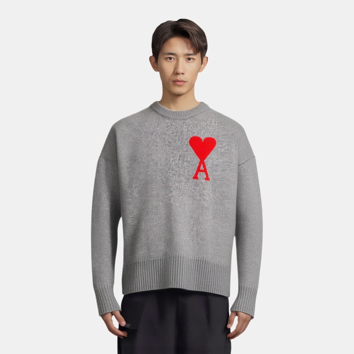 AMIPARIS Sweaters Gray Crew Neck Moderate Other
