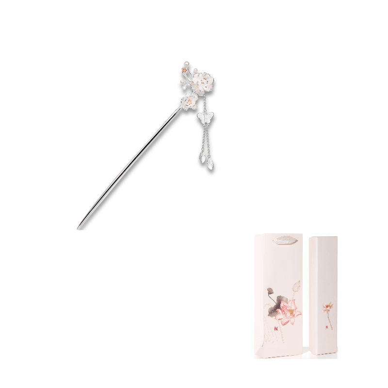 Peach Blossom Tassel Hairpin